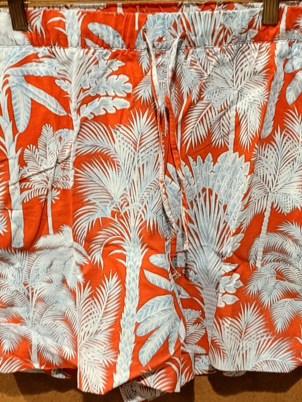 Talbots: Tropical Palm Tree Tie Waist Shorts